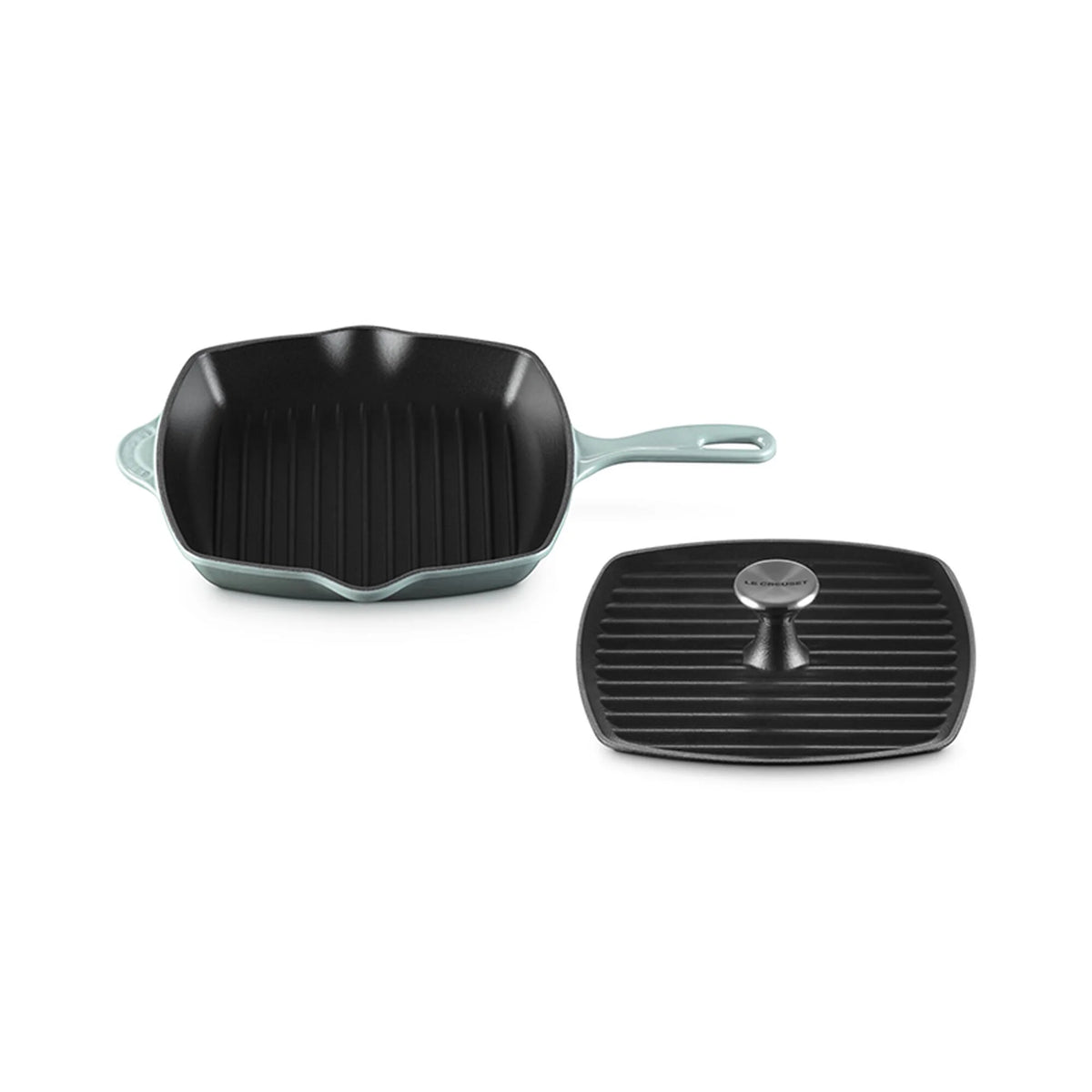Traditional Square Skillet Grill and Panini Press Set