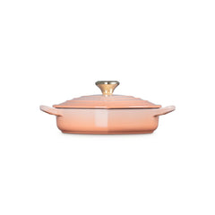 Shallow Heart Cocotte with Light Gold Heart Knob